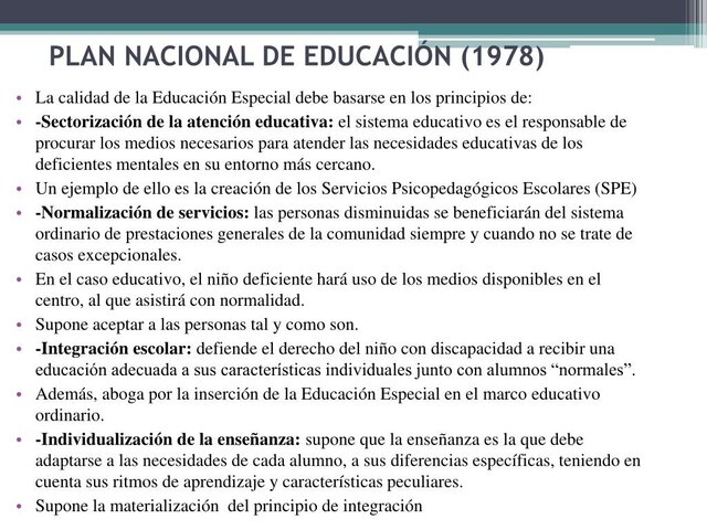 1978 Plan Nacional de Educación