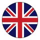 Uk british flag print round carpet for living