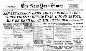 Treaty of Versailles to Senate