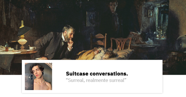 Suitcase conversations.