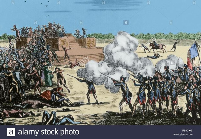 Confrontación radicales contra la Guardia Nacional Revolucionaria.