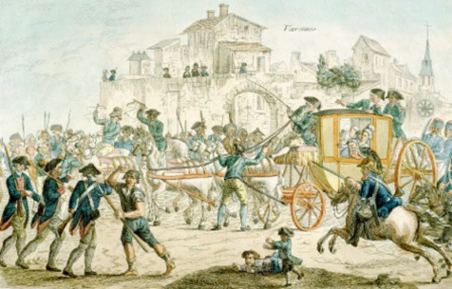 Louis XVI and Marie Antoinette attempt escape from France