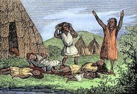 An epidemic of smallpox, brought by Europeans, kills many Native Americans on the New England coast.