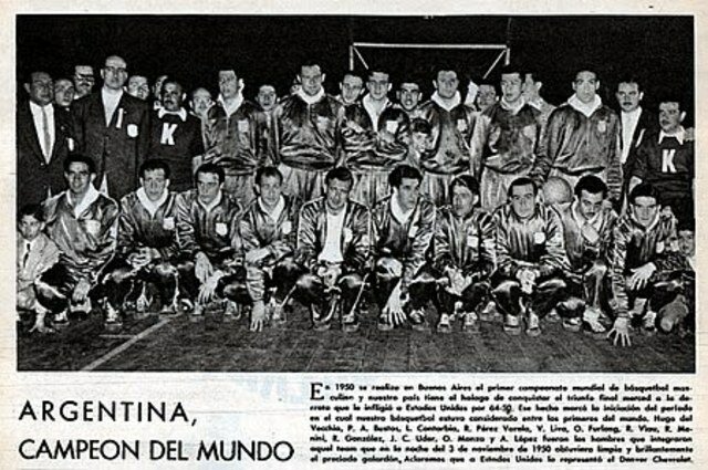 Primer campeonato mundial de basquetbol.