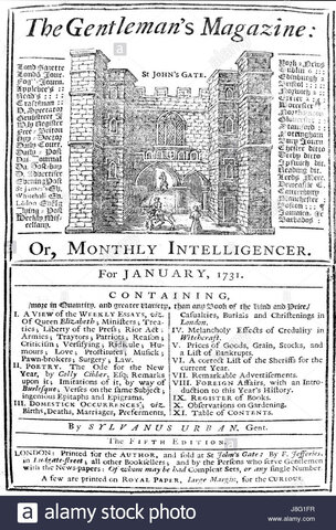 Surgen las primeras revistas "The Gentleman's Magazine" en Londres