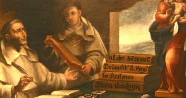 Tomas de Aquino como alumno de Alberto Magno