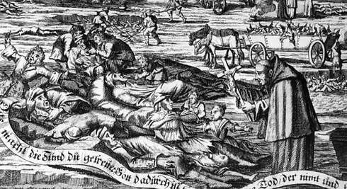 Inici de la pandèmia de la peste negra per a España