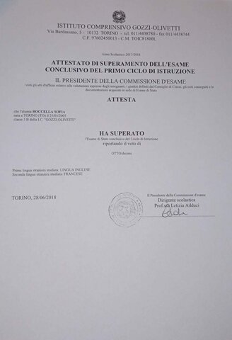 Fine delle scuole medie