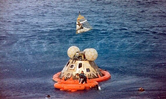 Apollo 13 returns to Earth with crew members safe