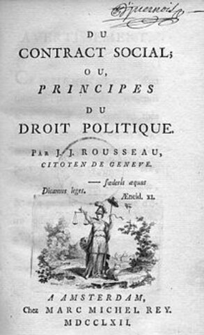 Publicación de “El Contrato Social” de Rousseau