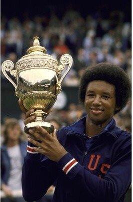 Arthur Ashe marked a milestone at Wimbledon