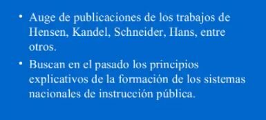 Etapa de las sistematizaciones teóricas