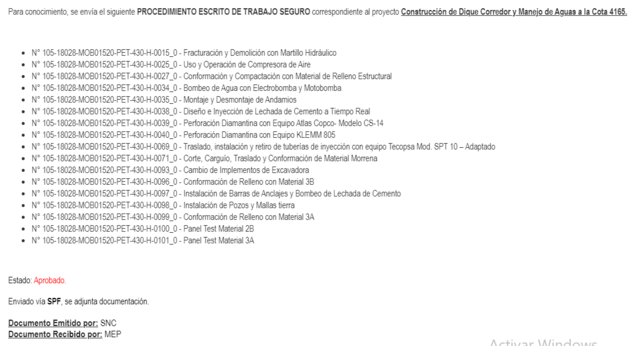 APROBADO - PROCEDIMIENTO ESCRITO DE TRABAJO SEGURO (PETS) - N° 105-18028-MOB01520-PET-430-H-0015 #25,27,34,35,38,39,40,69,71,93,96,97,98,99,100,101 REV.0