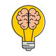 98761589 idea de luz de bombilla con diseño de ilustración vectorial de cerebro