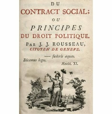 Publicación de "El contrato social" de Rousseau