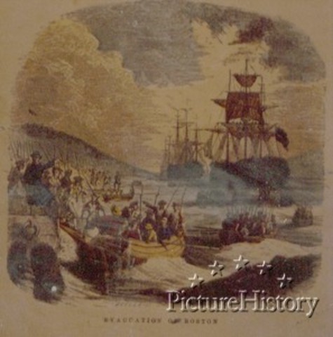 British Evacuate Boston