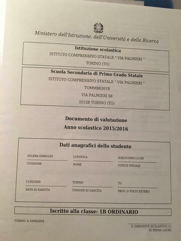 Fine primo anno medie