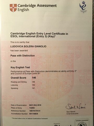 Seconda certificazione lingua inglese KEY