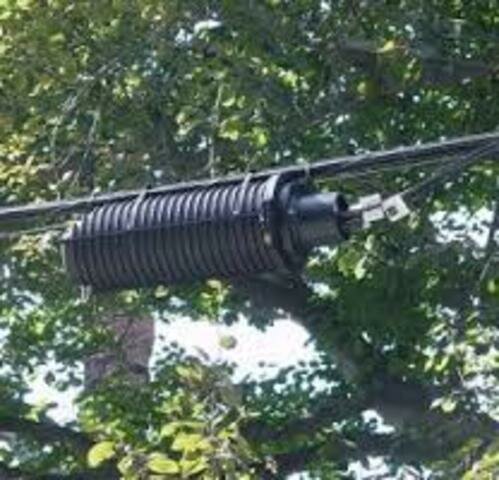 Telephone Fiber-optic trails