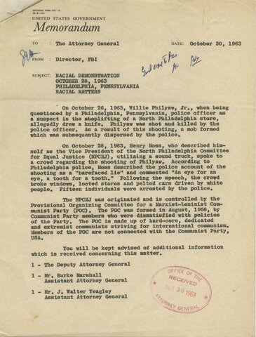 MEMORANDUM A JOHN F. KENNEDY (04/06/1961)