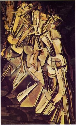 Desnudo bajando una escalera (Futurismo)