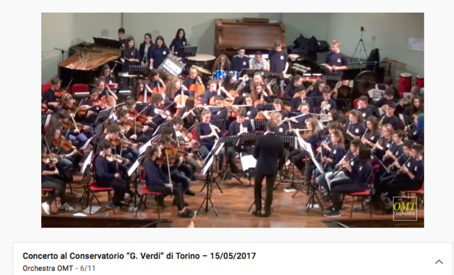 Esibizione con orchestra OMT