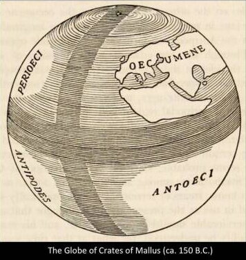 Se crea el primer globo terraqueo por Crates.