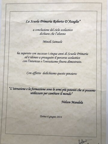 Fine Scuola Primaria