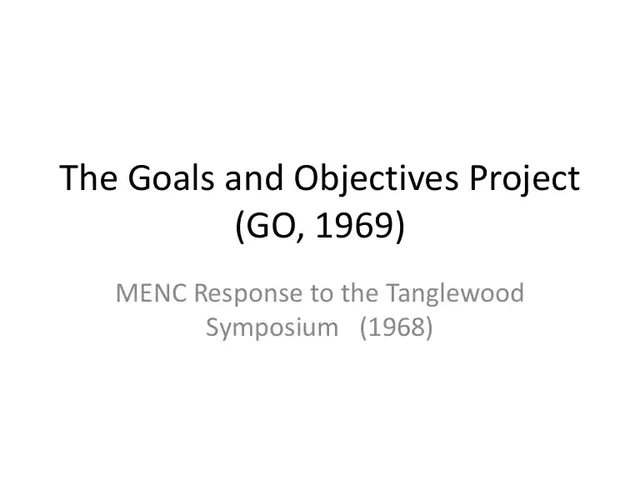 The Goals and Objectives Project Began