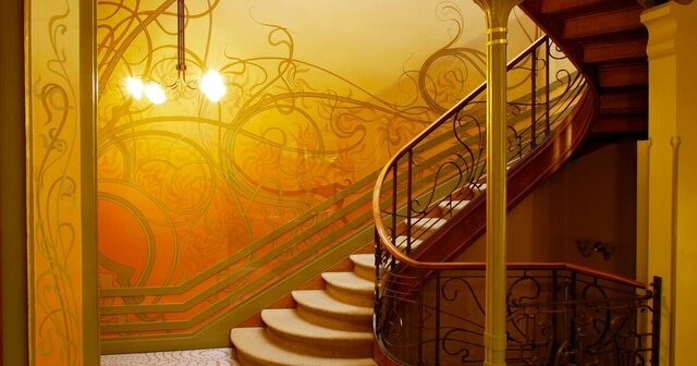 Victor Horta, Stairwell of Interior, Tassel House