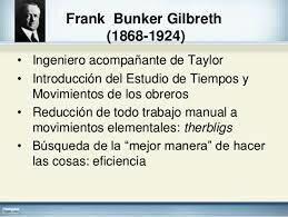 Frank Bunker Gilbreth/estableció el sistema Therbling