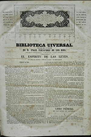 Publicación del Espíritu de las Leyes de Montesquieu 1748