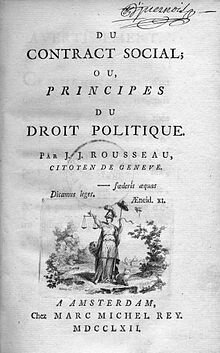 Publicación de “El contrato Social” de Rousseau