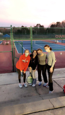 Practique tenis por primera vez