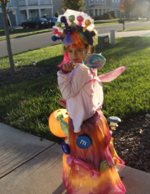 Hice mi propio disfraz de halloween.