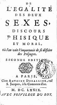 La igualdad de los sexos