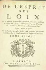 Publicación del Espíritu de las Leyes de Montesquieu