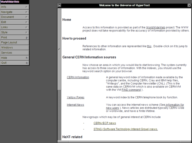 La primera web de la historia