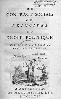 Publicación de “El contrato Social” de Rousseau