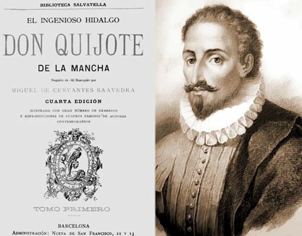 Cervantes descubre la primera parte del quijote _BARROCO