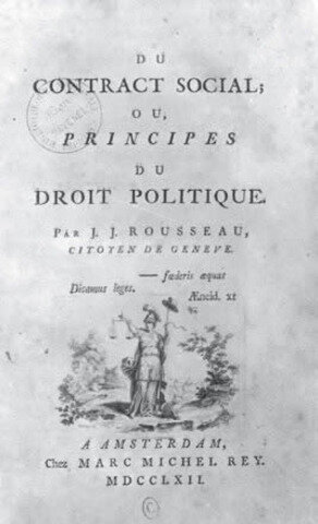 Publicación de "El contrato Social" de Rosseau