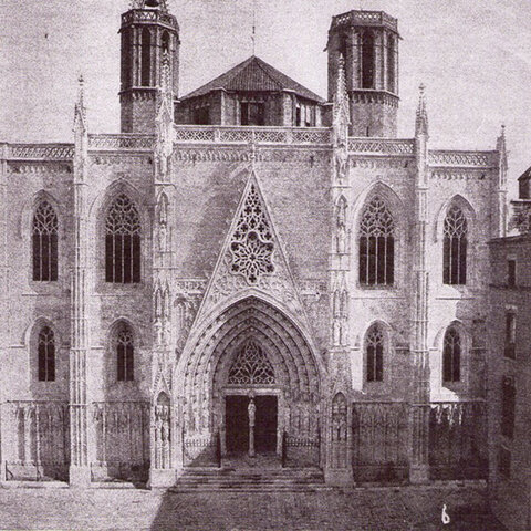 Començament / inici de la construcció de la catedral de Barcelona.