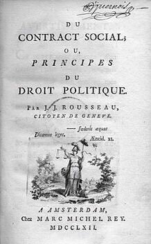 Publicación de "El Contrato Social" de Rousseau