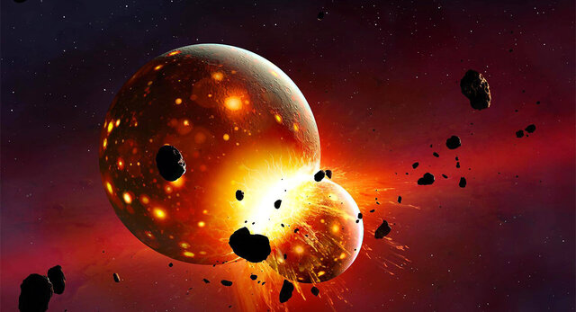 Maa kokkupõrge planeet Theiaga ja Kuu teke