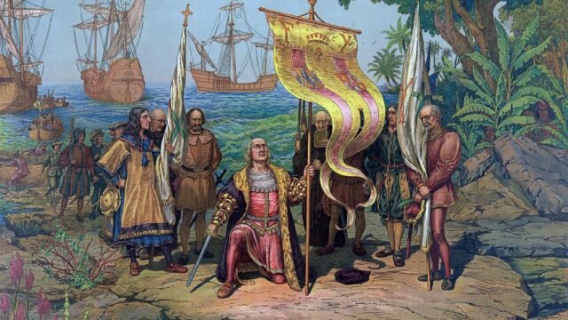 Arribada de Coló a Amèrica /altre motiu de final de l'edat mitjana.