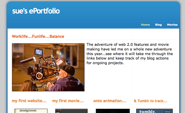 ePortfolio: again using Weebly i created an ePortfolio to try and keep a track of my progress and store info on how to...for when i forget how!