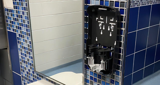 Student steals hand sanitizer and soap dispensers and went viral