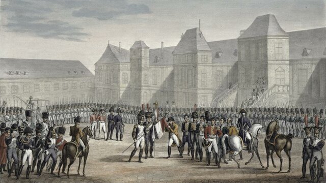 Napoleon is exiled to Elba