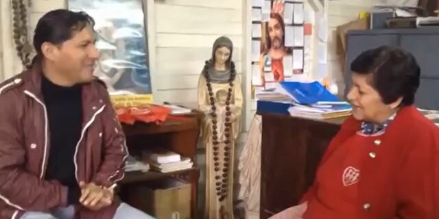 Llegada de Isabel Peláez