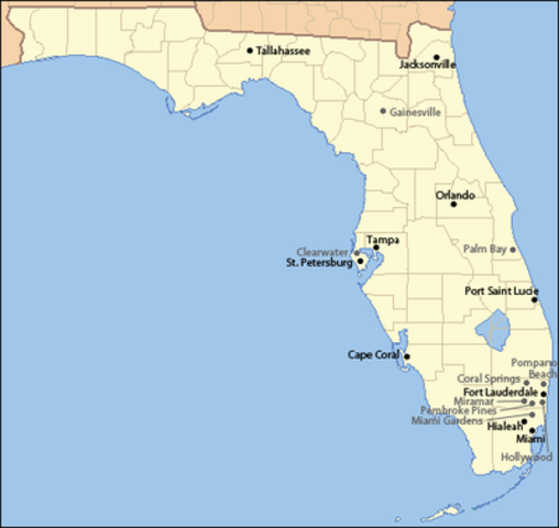 Florida becomes a state